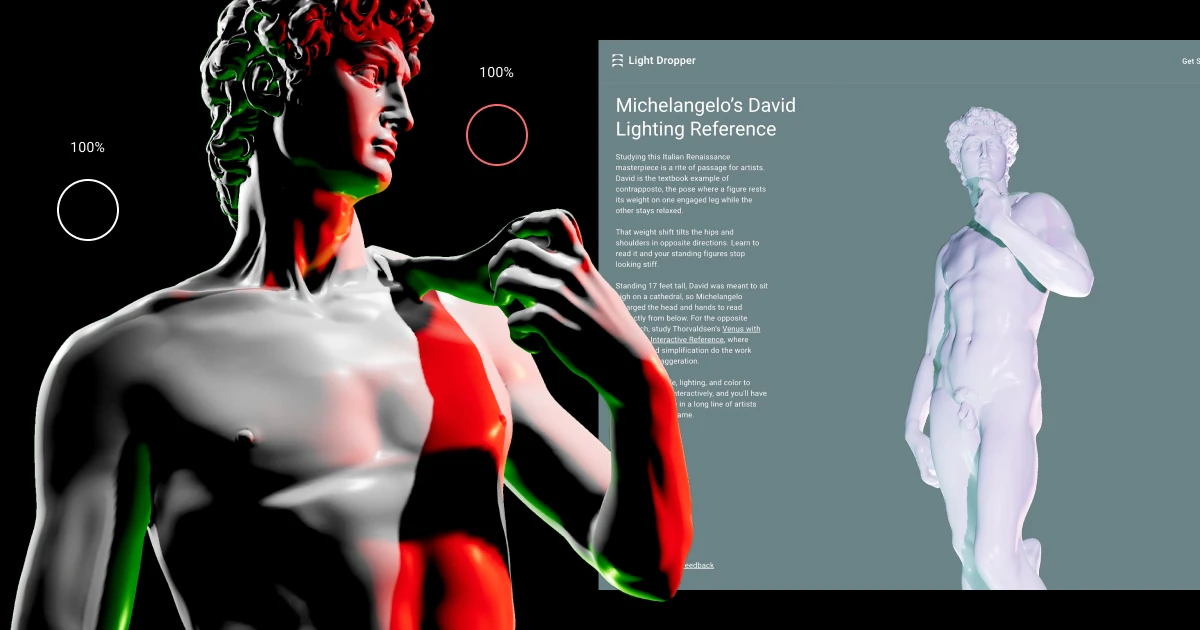 Michelangelo’s David Lighting Reference | 3D Tool